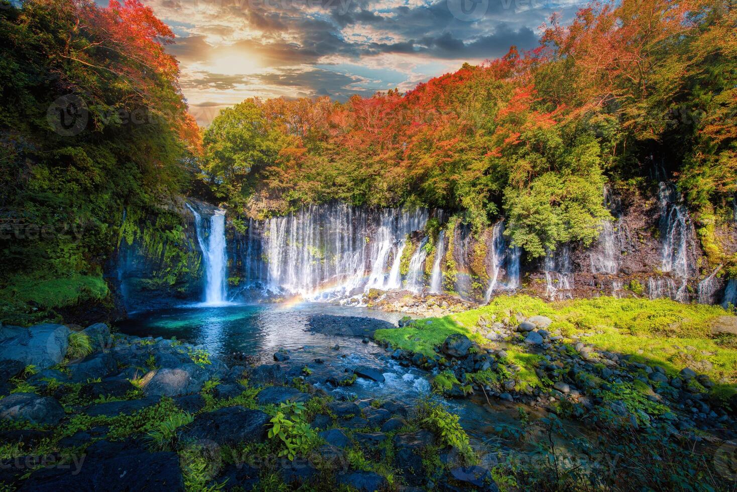 Shiraito Falls Fujinomiya Autumn Mt Fuji